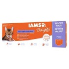 IAMS Delights Wet Food Land and Sea Collection for Adult Cats with Meat and Fish in Jelly, 48 x 85 g IAMS Delights Wet Food Land and Sea Collection for Adult Cats with Meat and Fish in Jelly, 48 x 85 g