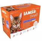 IAMS Delights Wet Food Land and Sea Collection for Adult Cats with Meat and Fish in Jelly, 48 x 85 g IAMS Delights Wet Food Land and Sea Collection for Adult Cats with Meat and Fish in Jelly, 48 x 85 g