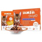 IAMS Delights Wet Food Land and Sea Collection for Adult Cats with Meat and Fish in Jelly, 48 x 85 g IAMS Delights Wet Food Land and Sea Collection for Adult Cats with Meat and Fish in Jelly, 48 x 85 g