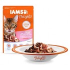 IAMS Delights Wet Food Land and Sea Collection for Adult Cats with Meat and Fish in Jelly, 48 x 85 g IAMS Delights Wet Food Land and Sea Collection for Adult Cats with Meat and Fish in Jelly, 48 x 85 g