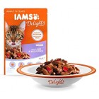 IAMS Delights Wet Food Land and Sea Collection for Adult Cats with Meat and Fish in Jelly, 48 x 85 g IAMS Delights Wet Food Land and Sea Collection for Adult Cats with Meat and Fish in Jelly, 48 x 85 g