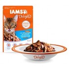 IAMS Delights Wet Food Land and Sea Collection for Adult Cats with Meat and Fish in Jelly, 48 x 85 g IAMS Delights Wet Food Land and Sea Collection for Adult Cats with Meat and Fish in Jelly, 48 x 85 g