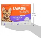 IAMS Delights Wet Food Land and Sea Collection for Adult Cats with Meat and Fish in Jelly, 48 x 85 g IAMS Delights Wet Food Land and Sea Collection for Adult Cats with Meat and Fish in Jelly, 48 x 85 g