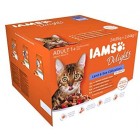 IAMS Delights Wet Food Land and Sea Collection for Adult Cats with Meat and Fish in Jelly, 48 x 85 g IAMS Delights Wet Food Land and Sea Collection for Adult Cats with Meat and Fish in Jelly, 48 x 85 g