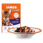 IAMS Delights Wet Food Land and Sea Collection for Adult Cats with Meat and Fish in Jelly, 48 x 85 g IAMS Delights Wet Food Land and Sea Collection for Adult Cats with Meat and Fish in Jelly, 48 x 85 g