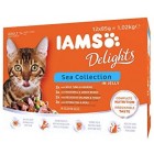 IAMS Delights Wet Food Land and Sea Collection for Adult Cats with Meat and Fish in Jelly, 48 x 85 g IAMS Delights Wet Food Land and Sea Collection for Adult Cats with Meat and Fish in Jelly, 48 x 85 g