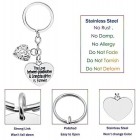 Mothers Day Gift Love Between Mother Daughter is Forever Double Heart Key Chain Ring for Family Women (Double pendnat)