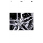 Mercedes Benz Alloy Wheel Centre Caps 75 mm CHROME SILVER & BLUE SET OF FOUR 4