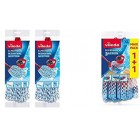 Vileda SuperMocio Microfibre and Cotton Mop Refill, Pack of 2 Vileda SuperMocio Microfibre and Cotton Mop Refill, Pack of 2