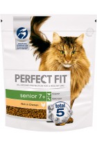 Perfect Fit 7+ Dry Cat Food Advanced Nutrition For Senior Cats With Chicken, 750 g (Pack of 3)