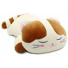 Vintoys Sleeping Cat Hugging Pillow Stuffed Animals Plush Soft Toy Brown or Grey 23.5"