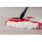 Vileda Turbo 2-in-1 Microfibre Mop Refill Head, Microfibre, Red, Pack of 2