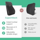 Supportiback Back Support Chair Cushion, Lasting Comfort Lumbar Support Cushion, Office Chair Back Support Cushion, Car Seat Cushion, Back Pillow, Back Support for Office Chair Supportiback Back Support Chair Cushion, Lasting Comfort Lumbar Support Cushion, Office Chair Back Support Cushion, Car Seat Cushion, Back Pillow, Back Support for Office Chair