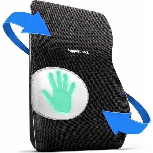 Supportiback Back Support Chair Cushion, Lasting Comfort Lumbar Support Cushion, Office Chair Back Support Cushion, Car Seat Cushion, Back Pillow, Back Support for Office Chair Supportiback Back Support Chair Cushion, Lasting Comfort Lumbar Support Cushion, Office Chair Back Support Cushion, Car Seat Cushion, Back Pillow, Back Support for Office Chair