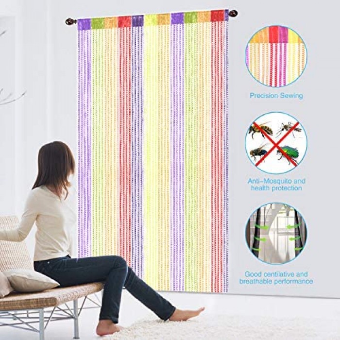 AIZESI String Door Curtain Fly Insect Bug Screen String For Doorways Divider or 