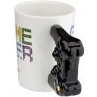 GAME OVER Game Controller Ceramic Shaped Handle Mug Great Gift For Gamers, Christmas Gift For Him, Gift For Dad