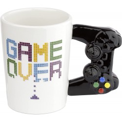 GAME OVER Game Controller Ceramic Shaped Handle Mug Great Gift For Gamers, Christmas Gift For Him, Gift For Dad