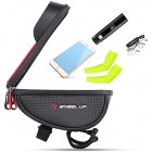 Bike Handlebar Bag, Bicycle Phone Mount, Waterproof Cycling Frame Top Tube Pouch Pannier Bike Phone Holder Stand for iPhone XS MAX XR X 8 7 6 6S Plus Samsung S9 LG Sony Smartphone up to 6 Inch