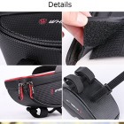 Bike Handlebar Bag, Bicycle Phone Mount, Waterproof Cycling Frame Top Tube Pouch Pannier Bike Phone Holder Stand for iPhone XS MAX XR X 8 7 6 6S Plus Samsung S9 LG Sony Smartphone up to 6 Inch