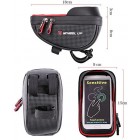 Bike Handlebar Bag, Bicycle Phone Mount, Waterproof Cycling Frame Top Tube Pouch Pannier Bike Phone Holder Stand for iPhone XS MAX XR X 8 7 6 6S Plus Samsung S9 LG Sony Smartphone up to 6 Inch