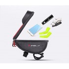 Bike Handlebar Bag, Bicycle Phone Mount, Waterproof Cycling Frame Top Tube Pouch Pannier Bike Phone Holder Stand for iPhone XS MAX XR X 8 7 6 6S Plus Samsung S9 LG Sony Smartphone up to 6 Inch
