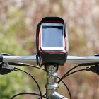 Bike Handlebar Bag, Bicycle Phone Mount, Waterproof Cycling Frame Top Tube Pouch Pannier Bike Phone Holder Stand for iPhone XS MAX XR X 8 7 6 6S Plus Samsung S9 LG Sony Smartphone up to 6 Inch