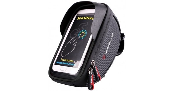 WHEEL UP Bike Bicycle Handlebar Tube Front Phone Bag Waterproof Pouch Holder UK 