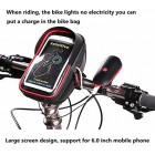 Bike Handlebar Bag, Bicycle Phone Mount, Waterproof Cycling Frame Top Tube Pouch Pannier Bike Phone Holder Stand for iPhone XS MAX XR X 8 7 6 6S Plus Samsung S9 LG Sony Smartphone up to 6 Inch