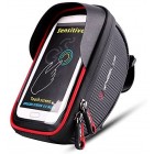 Bike Handlebar Bag, Bicycle Phone Mount, Waterproof Cycling Frame Top Tube Pouch Pannier Bike Phone Holder Stand for iPhone XS MAX XR X 8 7 6 6S Plus Samsung S9 LG Sony Smartphone up to 6 Inch