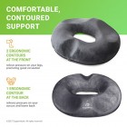 Supportiback® Comfort Therapy Donut Cushion - Pain relieving Hemorrhoid Pillow, Prostate Cushion, Post Natal Cushion and Medical Pressure Cushion for post-surgery comfort and care