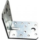 70 x 70 x 55 x 2.5 mm Angle Brackets with Beading, Galvanised, Pack of 12