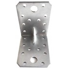 70 x 70 x 55 x 2.5 mm Angle Brackets with Beading, Galvanised, Pack of 12
