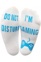 "Do Not Disturb Im Gaming" Funny Socks - Great Novelty Gift For Gamers Who Have Everything! (Ankle Lounge Socks)