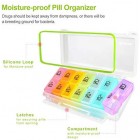 AUVON iMedassist Weekly Pill Organizer, BPA Free Travel 7 Day Pill Box Case with Unique Spring Assisted Open Design and Large Compartments to Hold Vitamins, Cod Liver Oil, Supplements and Medication