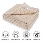 Premium Fluffy Fleece Dog Blanket, Soft and Warm Pet Throw Dogs Cats Small