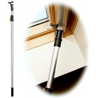 WinHux® Telescopic Velux Window Pole 2 Metre SILVER Rod Opener Designed to Control VELUX® Skylight Roof Windows AND Blinds