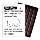 Funny Valentines Day Gift for Men Silly Valentine Presents for Boyfriend Husband Man Oncocoa 85 Gram Rude Quirky Boxed Belgian Milk Chocolate Greeting Card for Him OD125