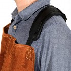 Leather Welding Apron with 6 Pockets - Heavy Duty Work Aprons - 24" X 36" Heat & Flame-Resistant Tools Apron, Brown