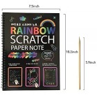 MengTing Scratch Art Activity Books for Kids! 20 BIG 10" x 7.25" Sheet Rainbow Scratch Paper Set with Stylus Scratchers & Stencils - DIY Painting Doodle Book Set Makes Art Fun!Best for Kids