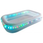 Giant Rectangular Lighted Swimming Paddling Pool LED LIGHT Inflatables Size 79 inch X 59 X 20 With Electric Air Pump 240v