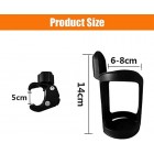 Bike Bottle Holder, Black Bicycle Cup Holder 360 Degrees Rotation Cycling Water Bottle Cages; fit Bicycles, Mountain Bikes, Prams and Wheelchair