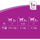 Whiskas Wet food Pouches, Delicious and Tasty Poultry Selection in Jelly, Suitable for Cats Aged 1+, 84 x 100 g