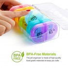 AUVON iMedassist Portable Daily Pill Organiser (Twice-A-Day), Weekly AM/PM Pill Box Case with Moisture-Proof Design for Purse and Pockets to Hold Vitamins, Fish Oil, Supplements and Medication