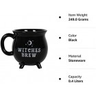 Witches Brew Cauldron Mug Black