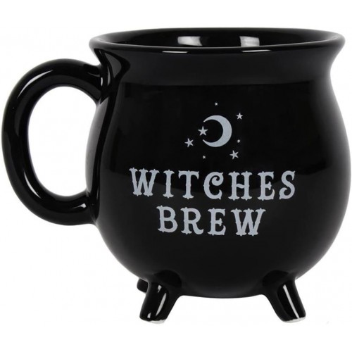 Witches Brew Cauldron Mug Black