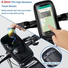 Bike Frame Bag Waterproof Bike Phone Holder Mount Cycling Frame Pannier with Touch Screen Top Tube Handlebar phone Bags for iPhone XS MAX/XR/X/8Plus Samsung S9/S8/S7 up to 6.5 inch