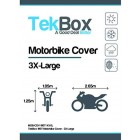 Motorcycle Cover 190T Waterproof Motorbike Moped Scooter Protection from Sun Rain Snow 3 Sizes