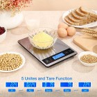 Kitchen Scales, Homever 15kg Food Scales with 9*6.3in big Panel, Stainless Steel Digital Kitchen Scales with 1g Accuracy and 5 Units(lb:oz, fl'oz, ml, g,kg)