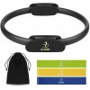 Zacro 5-in-1 Pilates Ring Resistance Loop Exercise Bands, 3pcs Resistance Exercise Bands，Weight Loss Body Toning Magic Circle Toning Thighs, Abs and Legs