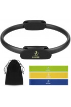 Zacro 5-in-1 Pilates Ring Resistance Loop Exercise Bands, 3pcs Resistance Exercise Bands，Weight Loss Body Toning Magic Circle Toning Thighs, Abs and Legs